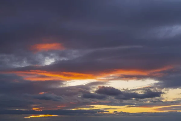Wolken Bei Sonnenuntergang Herbst — Stockfoto