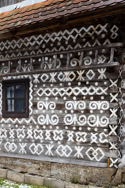 Geschilderd Folk Huis Unesco Dorp Cicmany Slowakije — Stockfoto