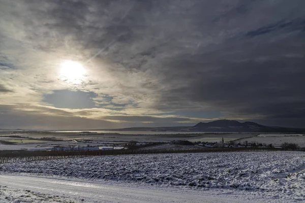 チェコ共和国南モラヴィアのソンベルク近郊のパラヴァの冬の風景 — ストック写真