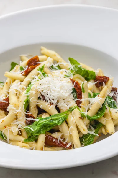 Pasta Dry Tomatoes Spinach — Stock Photo, Image