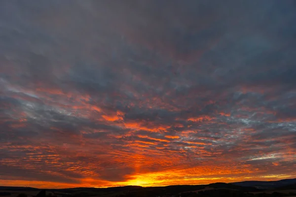 Coucher Soleil Bile Karpaty Slovaquie — Photo