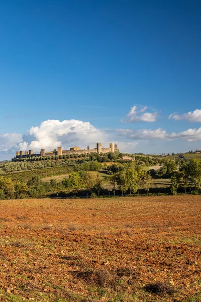 Old Town Monteriggioni Toszkána Olaszország — Stock Fotó