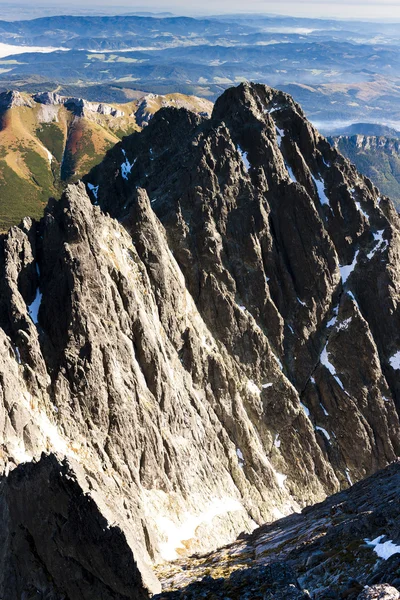 Vista desde Lomnicky Peak, Vysoke Tatry (High Tatras), Eslovaquia — Foto de Stock