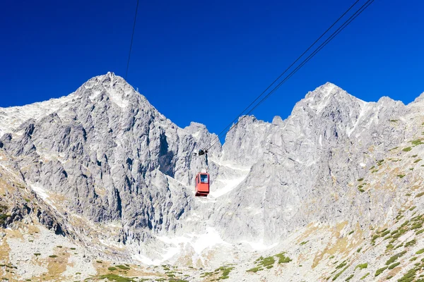 Cable car to Lomnicky Peak, Vysoke Tatry (High Tatras), Slovakia — Stock Photo, Image