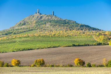 kalıntıları hazmburk Kalesi, ceske stredohori, Çek Cumhuriyeti