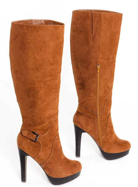 Fashionable brown boots — Stock Photo, Image