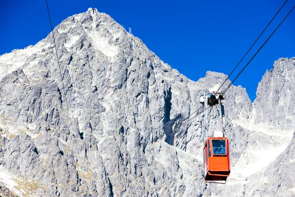 Cable car to Lomnicky Peak, Vysoke Tatry (High Tatras), Slovakia — Stock Photo, Image