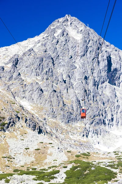 Cable car to Lomnicky Peak, Vysoke Tatry (High Tatras), Slovakia — Stock Photo, Image