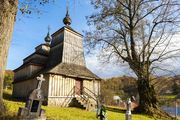 Drewniany kościół, Prikra — Zdjęcie stockowe