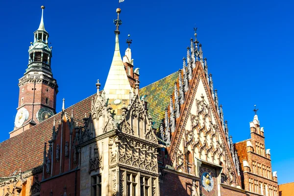 Main Market Square, Wroclaw Belediye Binası — Stok fotoğraf