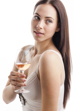 Gül şarap kadınla