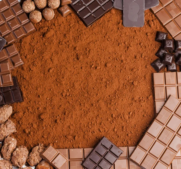 Chocolate y cacao — Foto de Stock