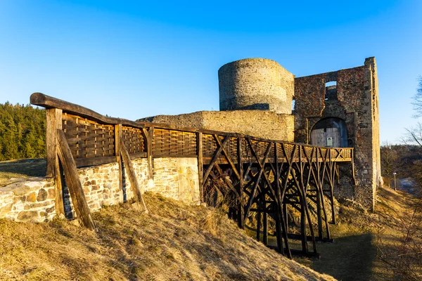 Ruines du château de Krakovec, République tchèque — Photo