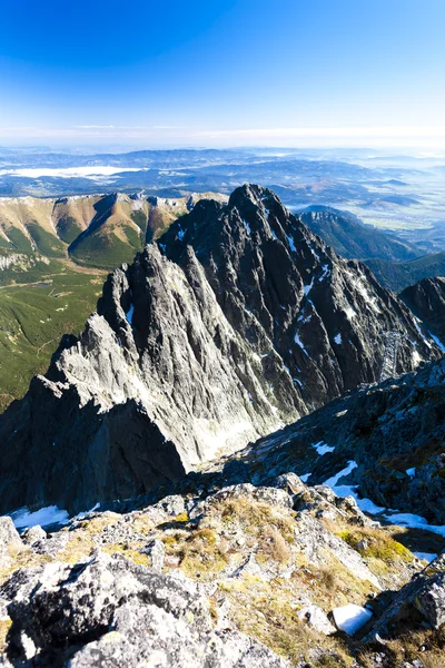 Visa från lomnicky peak, Vysoké tatry (höga Tatra) — Stockfoto