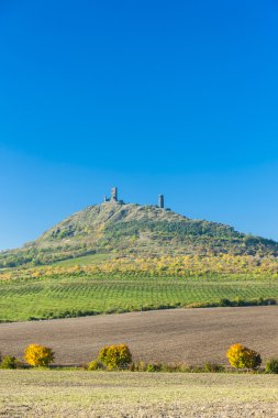 kalıntıları hazmburk Kalesi, ceske stredohori, Çek Cumhuriyeti