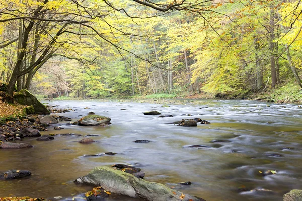 Metuje river in autumn, Czech Republic — Stock Photo, Image