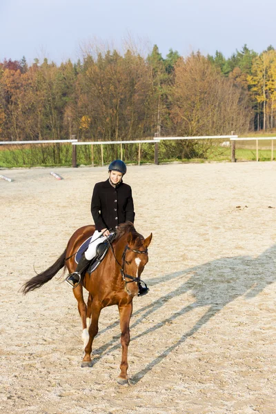 Ridsport på hästryggen — Stockfoto