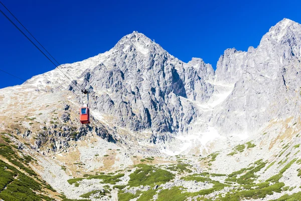 Funivia per Lomnicky Peak, Vysoke Tatry — Foto Stock