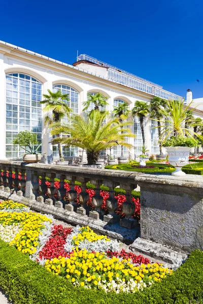 Blomma trädgård Kroměříž Palace — Stockfoto