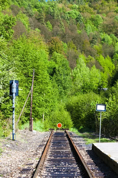 Delar av järnvägsspår — Stockfoto