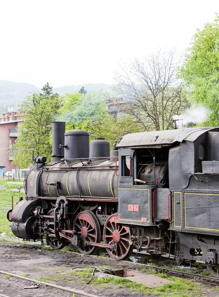 Steam lokomotywa, resavica, serbia — Zdjęcie stockowe