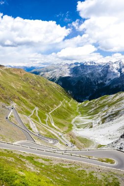 yola Passo dello Stelvio, Alto Adige, İtalya