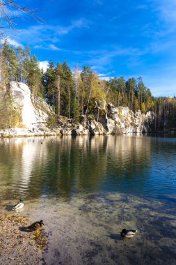 piskovna lake, teplice-Adrszpach kaya, Çek Cumhuriyeti