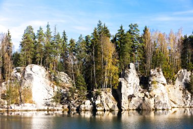 piskovna lake, teplice-Adrszpach kaya, Çek Cumhuriyeti
