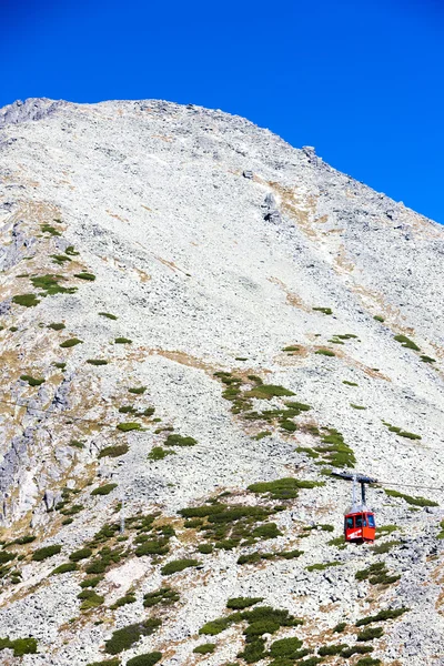 Cable car to Lomnicky Peak, Vysoke Tatry (High Tatras), Slovakia — Stock Photo, Image