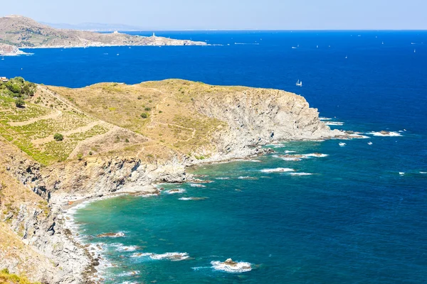 Cote Vermeille, Languedoc-Roussillon, Fransa bağında — Stok fotoğraf