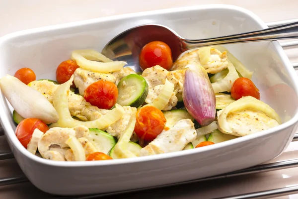 Turkey meat with vegetables — Stock Photo, Image