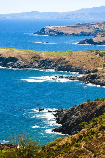 Wybrzeże Cote Vermeille, Langwedocja-Roussillon, Francja — Zdjęcie stockowe