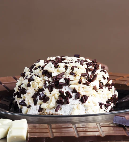초콜릿 케이크와 초콜릿의 정 — 스톡 사진