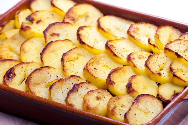 Potatoes baked with pork minced meat