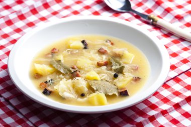 Lahana çorbası yakın çekim