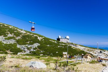 Skalnate tarn istasyonu, teleferik Lomnicky tepe, Vysoke Tatry için 