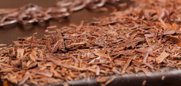 Gros plan de gâteau au chocolat — Photo