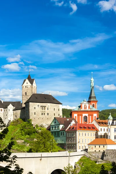 Loket Castle with town, Czech Republic — Stock Photo, Image