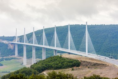 Millau Viyadüğü, aveyron, midi pyrenees, Fransa