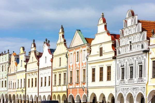 Renaissancehäuser in telc, Tschechische Republik — Stockfoto