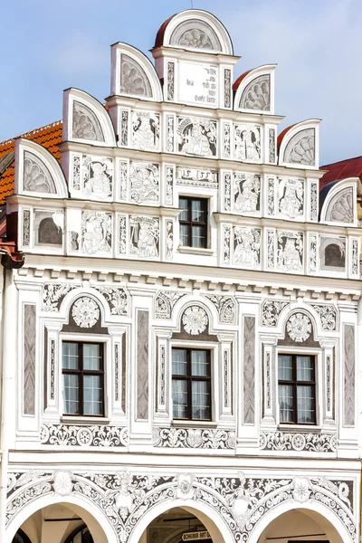 Rönesans house Telc, Çek Cumhuriyeti — Stok fotoğraf