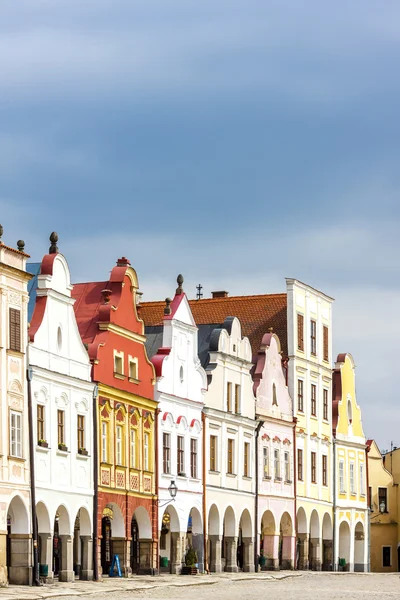 Renaissance houses in Telc, Czech Republic — Stock Photo, Image