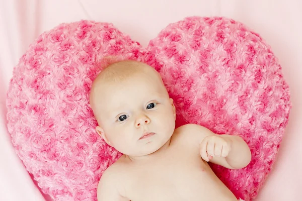 Portrait of three months old baby girl — Stock Photo, Image