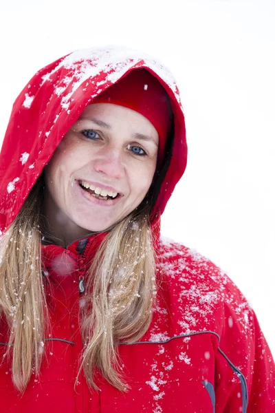 Frauenporträt im Winter — Stockfoto