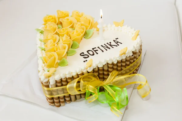 Birthday cake close up — Stock Photo, Image