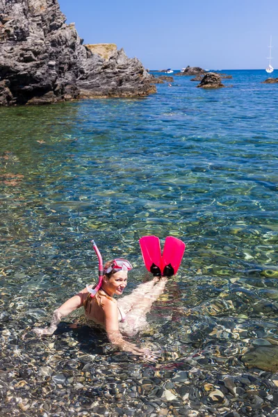 Plongée avec tuba en Méditerranée, France — Photo