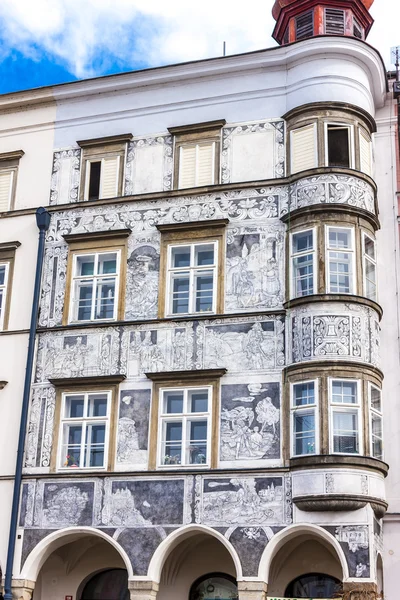 House at Namesti Miru, Jindrichuv Hradec, Czech Republic — Stock Photo, Image