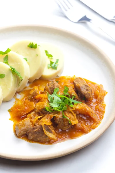 Szeged goulash on plate — Stock Photo, Image