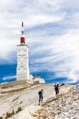 Hava durumu istasyonunun Mont Ventoux, Provence, Fransa'nın zirvesinde