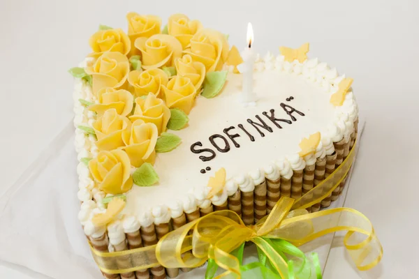 Birthday cake close up — Stock Photo, Image